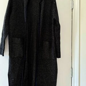 Knit long sleeve coat